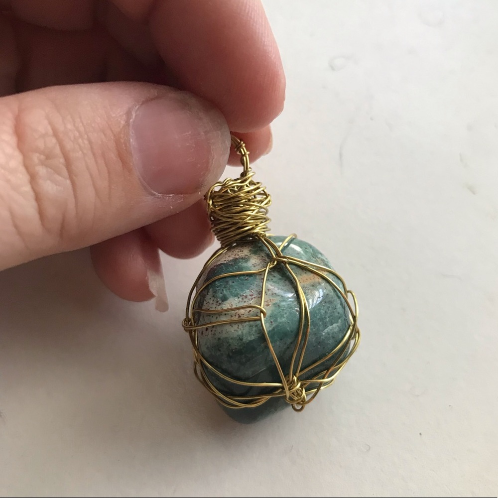 Wire wrapped agate - Picture 3 of 4